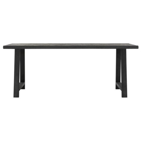 24Designs Timeless Eettafel A-Team - L200 X B90 X H78 Cm - Teakhout Tafels Zwart Hout