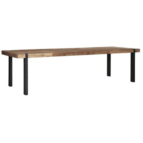 24Designs Timeless Eettafel Beam - L300 X B100 X H78 Cm - Teakhout Tafels Bruin Hout