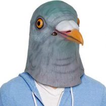 Archie McPhee Pigeon Masker Duif Gadgets Grijs Rubber