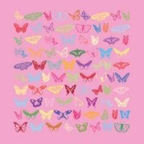 Art&So Canvasdoek Colourful Butterflies 60 x 60 cm Wanddecoratie & -planken Roze Canvas