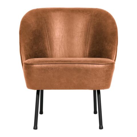 BePureHome Vogue Fauteuil Stoelen Bruin Leder