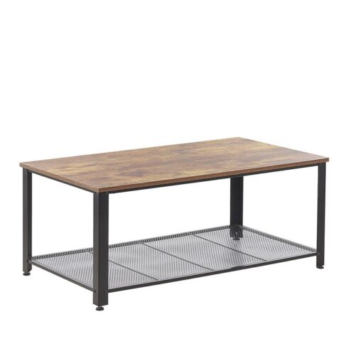 Beliani ASTON Koffietafel 60x106x46 Tafels Bruin Spaanplaat