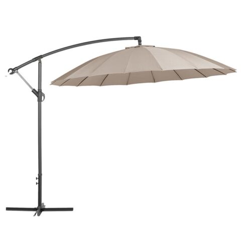 Beliani CALABRIA Zweefparasol beige Zonwering Beige Polyester