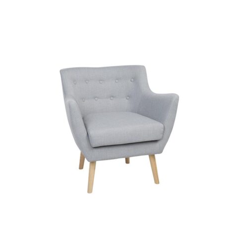 Beliani DRAMMEN Fauteuil grijs Stoelen Grijs Polyester