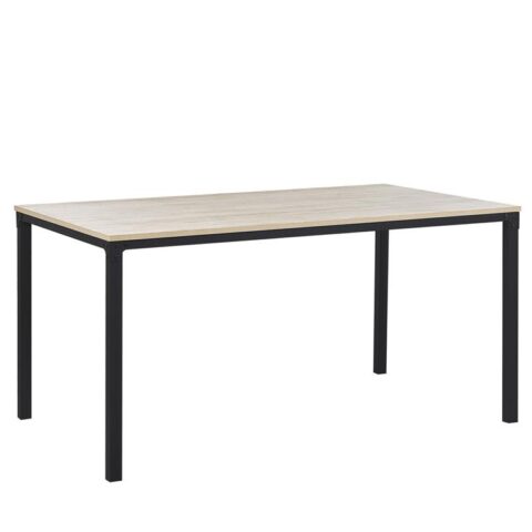 Beliani HOCKLEY Eettafel 90x150x76 Tafels Bruin Multiplex