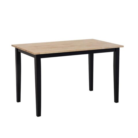 Beliani HOUSTON Eettafel 75x120x74 Tafels Zwart Hout