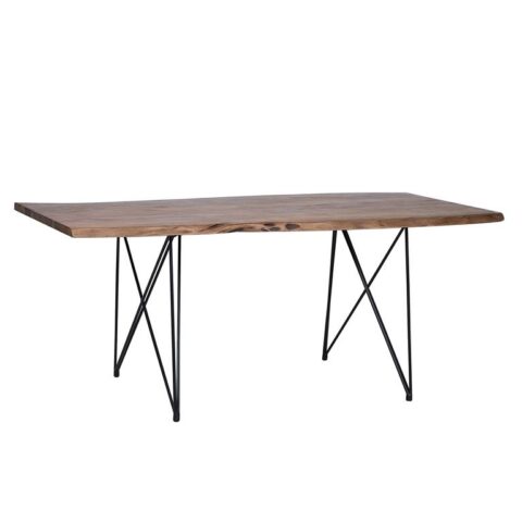 Beliani MUMBAI Eettafel voor 6 personen 93x180x76 Tafels Bruin Hout