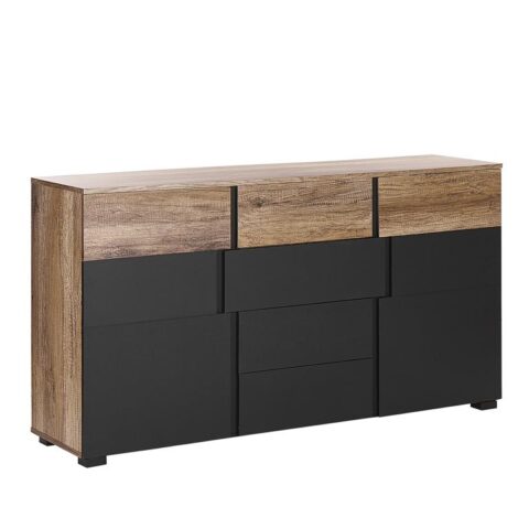 Beliani STERLING Sideboard zwart Kasten Zwart Multiplex