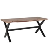 Beliani VALBO Eettafel voor 6 personen 95x180x79 Tafels Bruin Hout