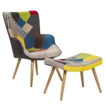 Beliani VEJLE Fauteuil multicolor Stoelen Multicolor Polyester