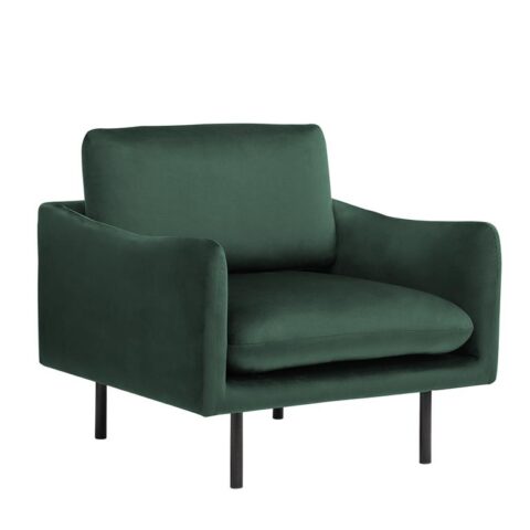 Beliani VINTERBRO Fauteuil groen Stoelen Groen Fluweel