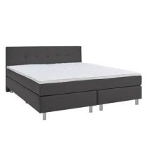 Beter Bed Salerno Vlakke Boxspring 140 x 210 cm Bedden Grijs Hout