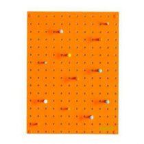 Block Pegboard Pinbord S Wanddecoratie & -planken Oranje Hout