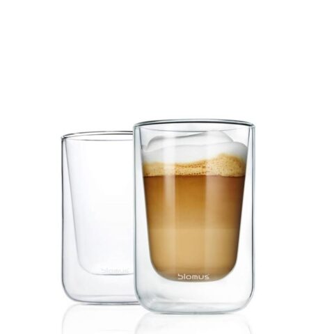 Blomus Dubbelwandig glas NERO cappucino (set/4 stuks) Glazen  Glas