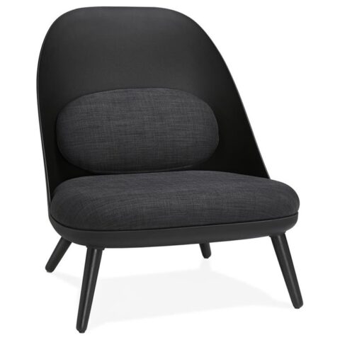 Bondy Living Kajol Fauteuil Zwart / Donkergrijs Stoelen Zwart Polypropyleen