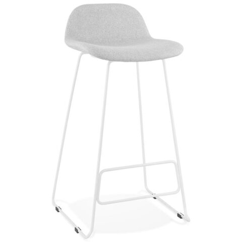 Bondy Living Vancouver Barstoel Lichtgrijs / Wit Stoelen Grijs Textiel