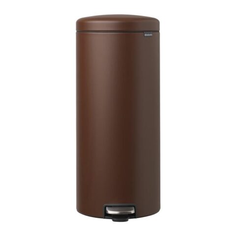 Brabantia NewIcon Pedaalemmer 30 Liter - Mineral Cosy Brown Afvalemmers Bruin Metaal