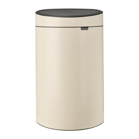 Brabantia Touch Bin afvalemmer 40 Liter - Soft Beige Afvalemmers Beige Metaal