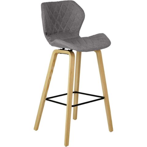 CLP Barkruk Austin Stof Stoelen Antraciet Textiel