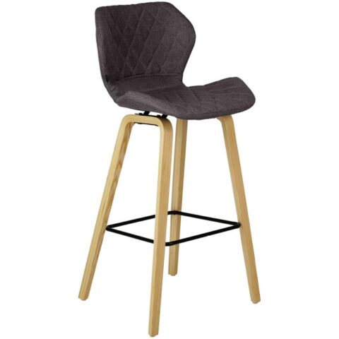 CLP Barkruk Austin Stof Stoelen Grijs Textiel