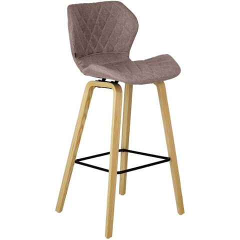 CLP Barkruk Austin Stof Stoelen Taupe Textiel