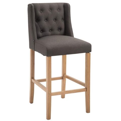 CLP Barkruk Cassandra Licht Frame Stof Stoelen Grijs Textiel