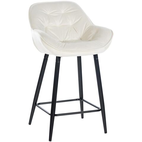 CLP Barkruk Gibson Fluweel Stoelen Crème Fluweel