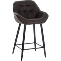 CLP Barkruk Gibson Stof Stoelen Bruin Textiel