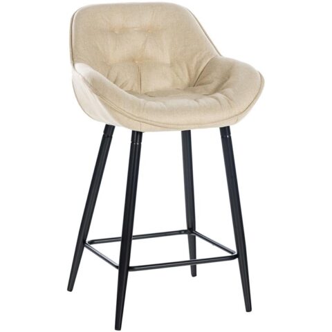 CLP Barkruk Gibson Stof Stoelen Crème Textiel