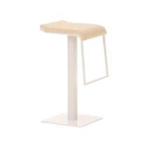 CLP Barkruk Lameng 78 Wit Frame Stof Stoelen Crème Textiel