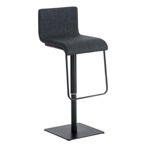 CLP Barkruk Limon Zwart Frame Stof Stoelen Grijs Textiel