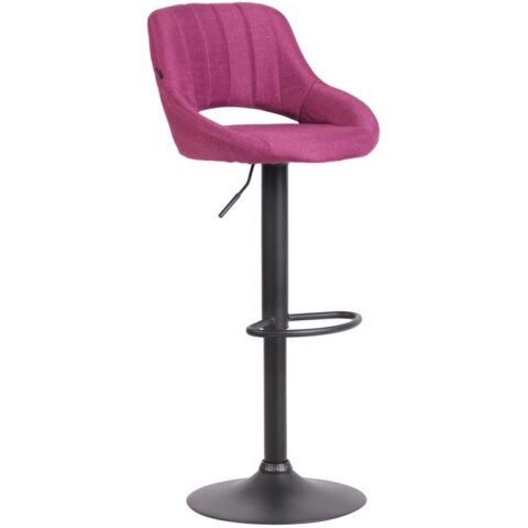 CLP Barkruk Milet Frame Zwart Stof Stoelen Paars Textiel