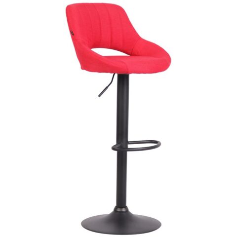 CLP Barkruk Milet Frame Zwart Stof Stoelen Rood Textiel