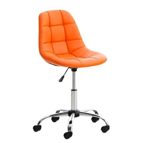 CLP Bureaustoel Emil Kunstleer Stoelen Oranje Polyerethaan