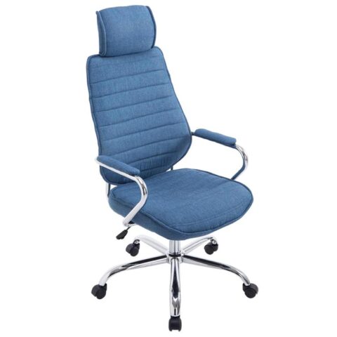 CLP Bureaustoel Rako Stof Stoelen Blauw Textiel