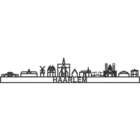 City Shapes Skyline Haarlem Groot Wanddecoratie  MDF