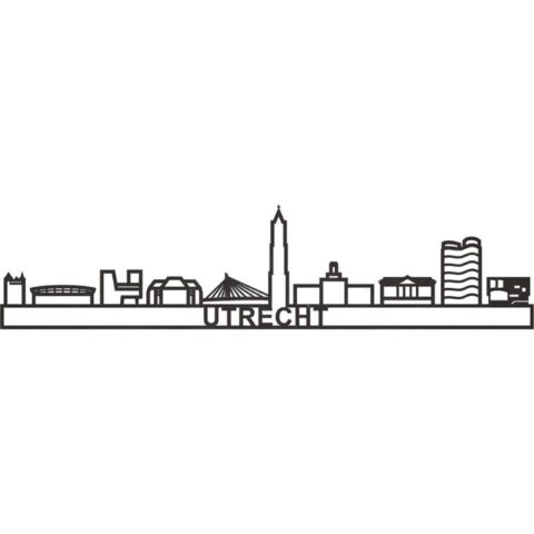 City Shapes Skyline Utrecht Klein Wanddecoratie  MDF