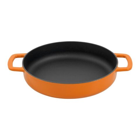 Combekk Sous-Chef Koekenpan Ø 28 cm - Oranje Pannen Oranje Gietijzer