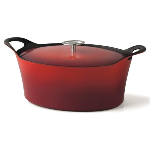 Cuisinox Braadpan - Rood - 29 cm - Gietijzer Pannen Rood Gietijzer