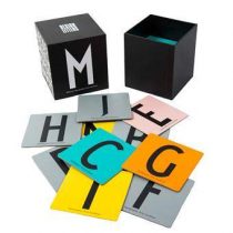 Design Letters Memory Spel Bordspellen Wit Karton