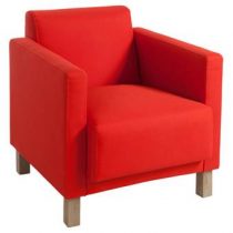 Dulaire Fauteuil Rood Modern Stoelen Rood Hout