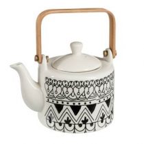 Dulaire Theepot Zwart Wit 0.6 L Thee & accessoires Wit