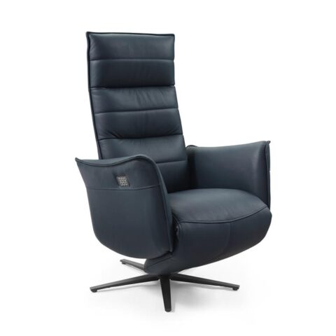 Duverger Dreamline Iris - Relaxfauteuil - microleder - ocean blue - Stoelen  Kunstleer