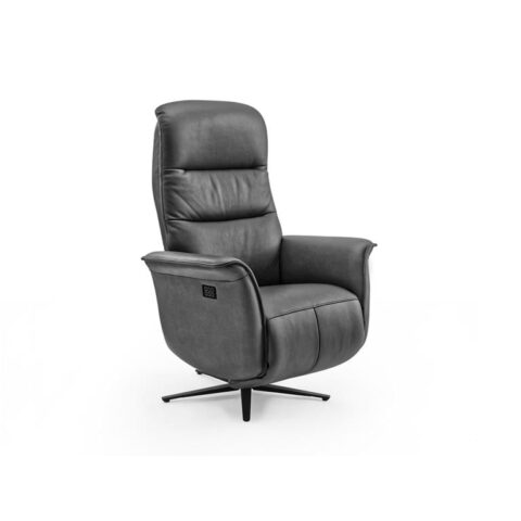 Duverger Dreamline Saturn - Relaxfauteuil - antraciet - microleder - Stoelen Grijs Kunstleer