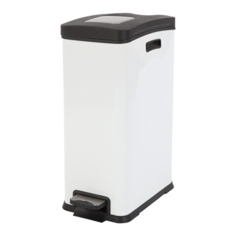 EKO Rejoice Pedaalemmer 30 Liter Afvalemmers Wit RVS