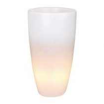Elho Pure Soft Round High LED Light 50 Bloempotten Transparant Kunststof