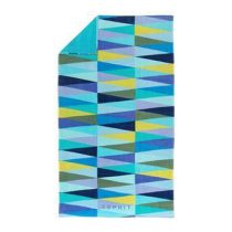 Esprit Pyramid Strandlaken 100 x 180 cm Badtextiel Blauw Velours