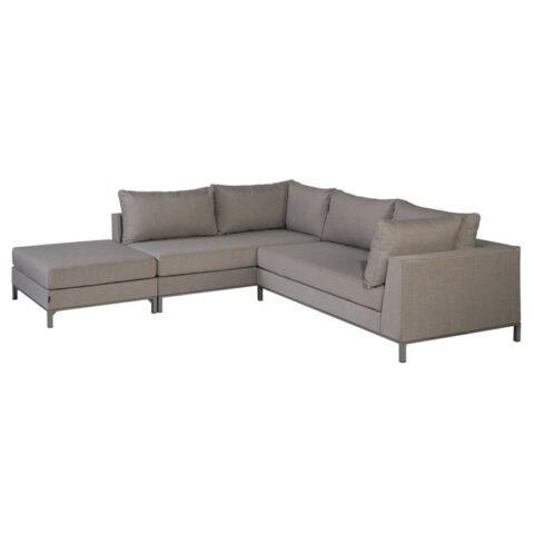 Exotan Sicilië loungeset links - taupe Tuinmeubelen Bruin Aluminium