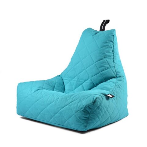 Extreme Lounging - outdoor b-bag - mighty-b Quilted - Turquoise Stoelen Blauw Polyester