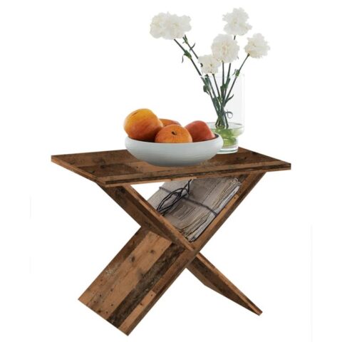 FMD Salontafel oude stijl bruin Tafels Bruin Hout